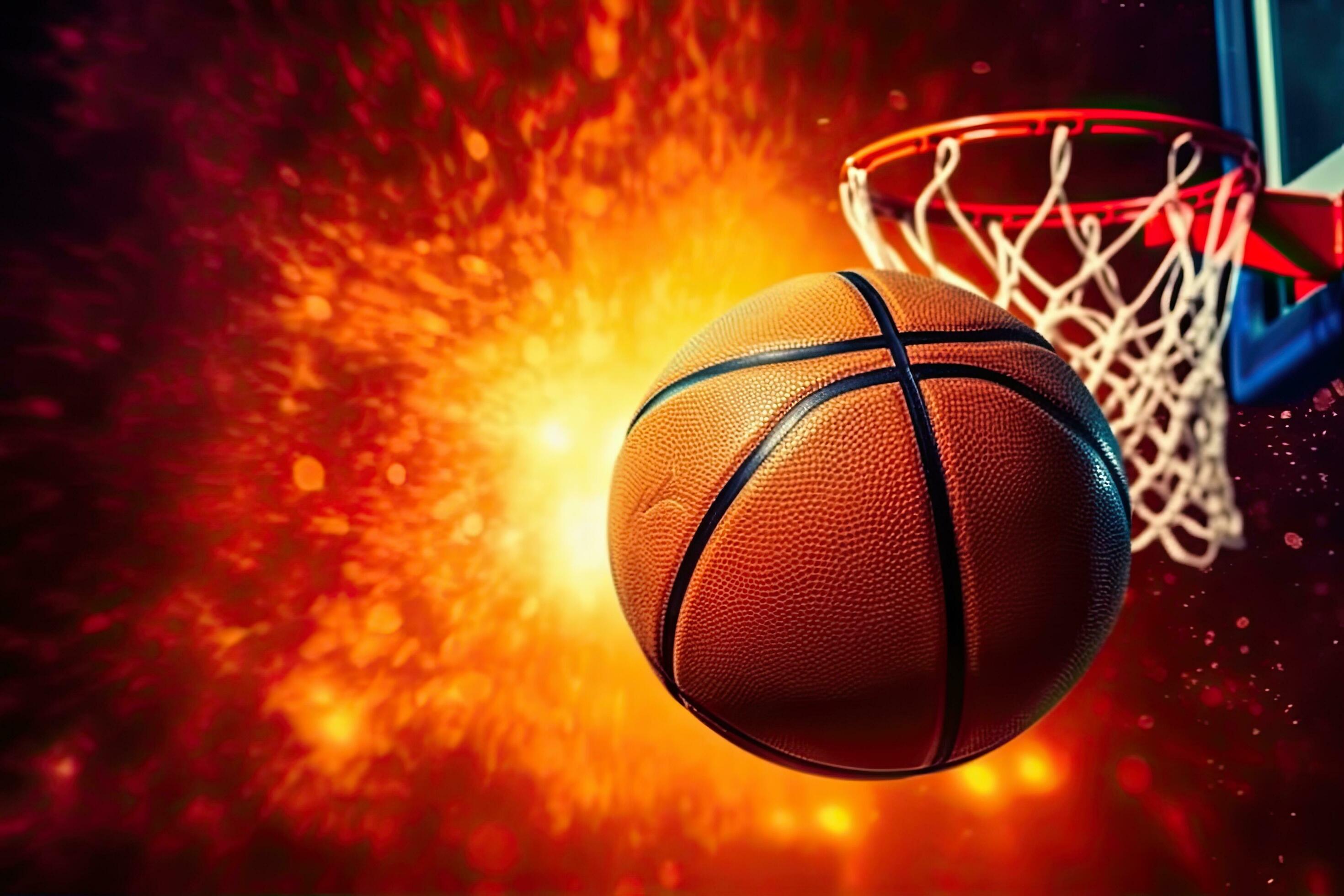 Scoring during a basketball game ,Generative AI. 30603714 Stock Photo