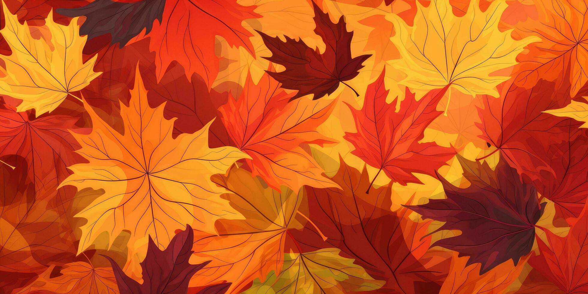 Fall Leaf Background Banner in Christmas day , Copyspace ,Generative AI. photo