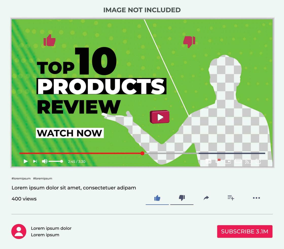 Fully editable youtube thumbnail design for any youtube videos customizable video thumbnail design video cover modern trendy new style thumbnail template  for social media concept youtube thumbnail vector