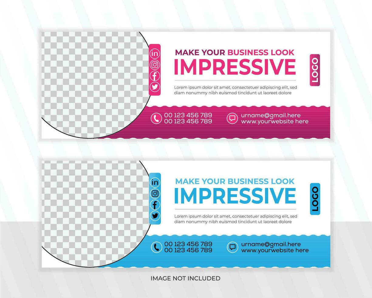 Digital marketing facebook cover design, business web banner template, social media marketing promotion timeline cover post, business ads with photo placeholder  fully editable, modern 2 colors set vector