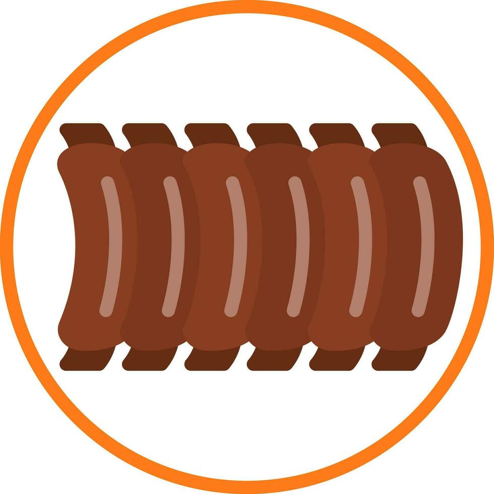 BBQ Ribs Vector Icon Design