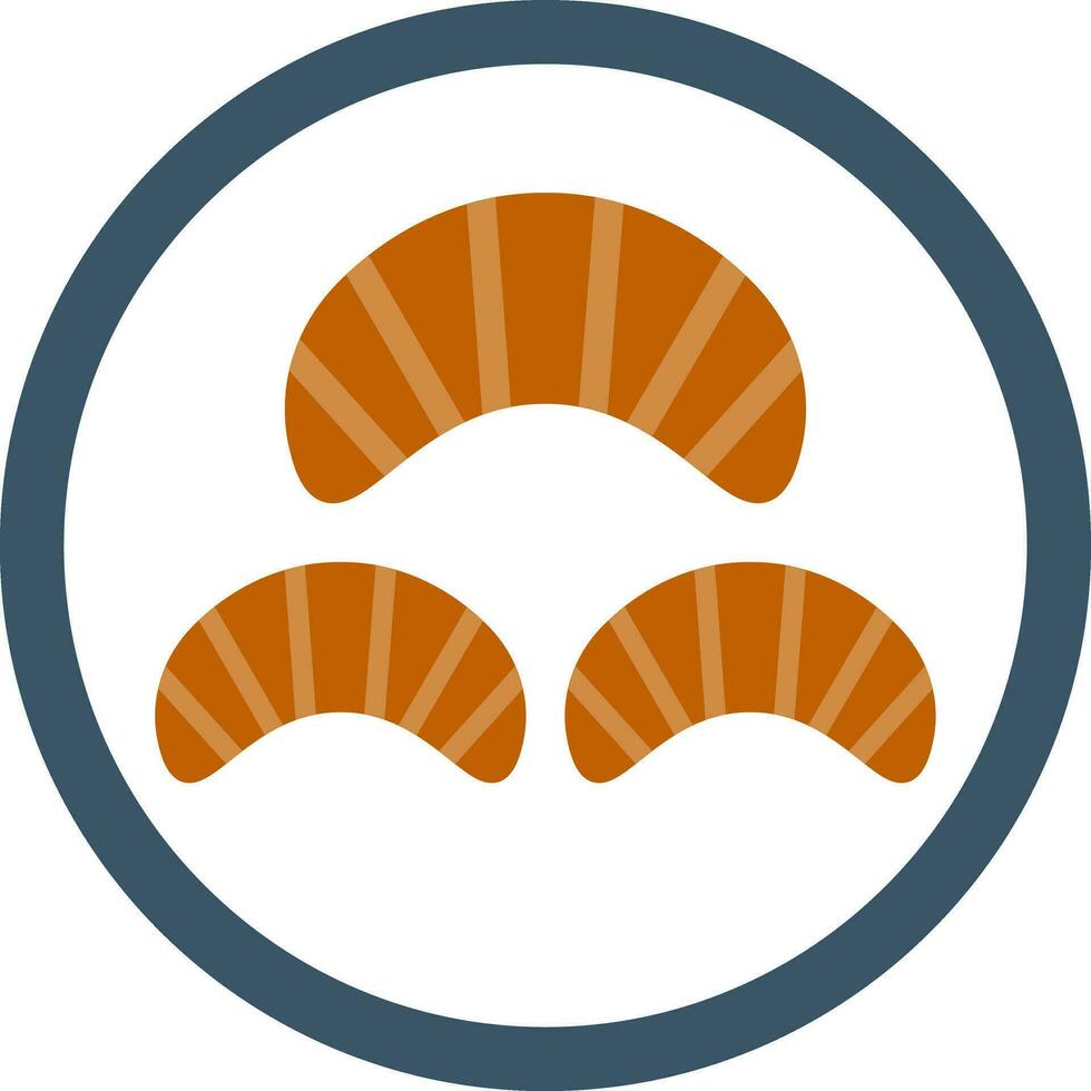 Croissant Vector Icon Design