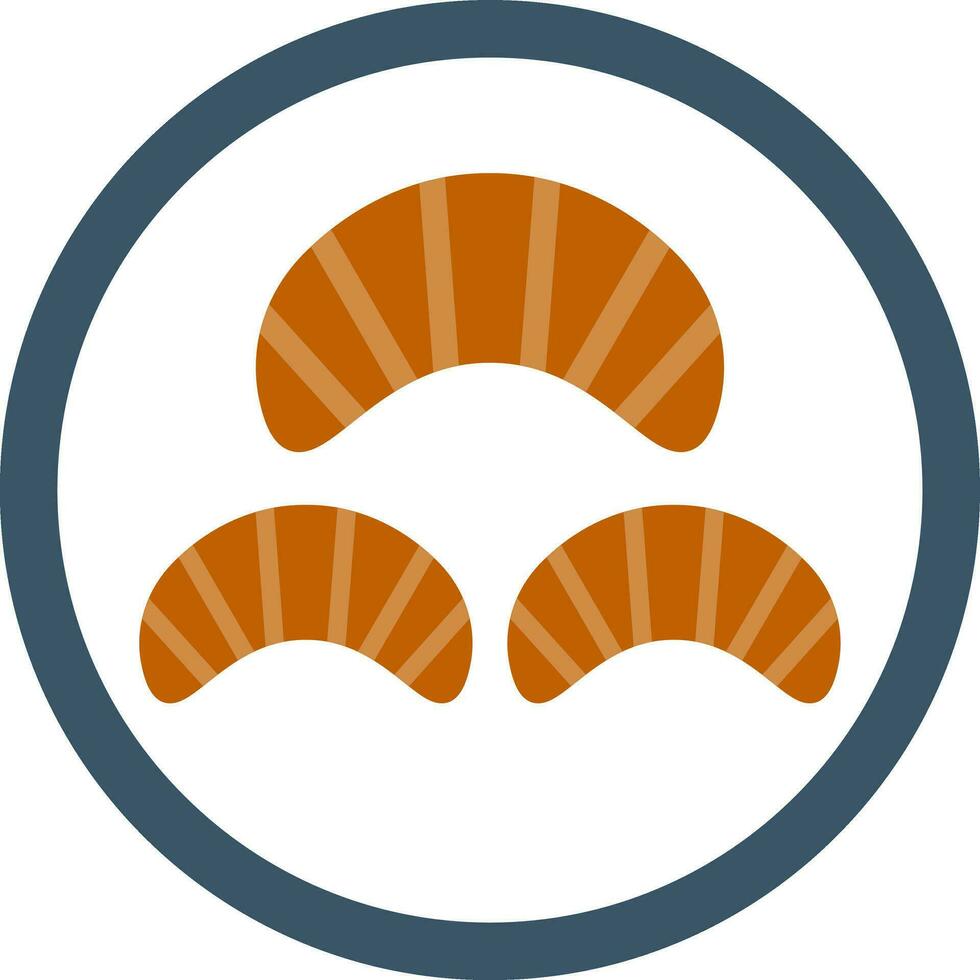 Croissant Vector Icon Design