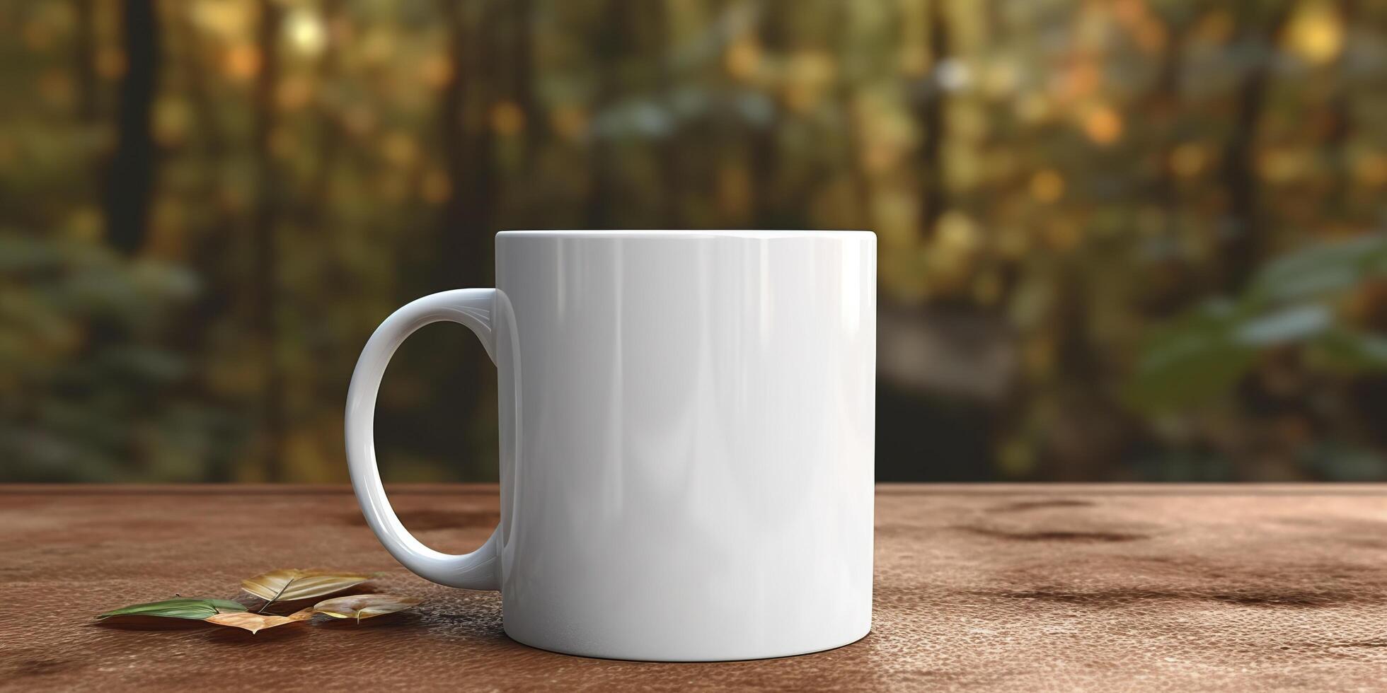 White Mug mockup. Generative AI photo