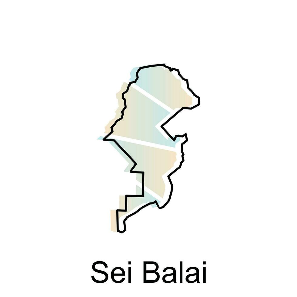 Map City of Sei Balai Logo Vector Design. Abstract, designs concept, logos, logotype element for template.