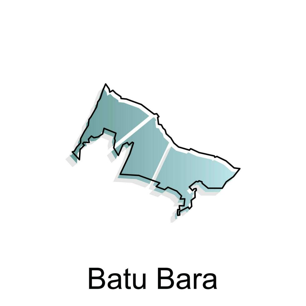 mapa ciudad de batu bara logo vector diseño. abstracto, diseños concepto, logotipos, logotipo elemento para modelo.