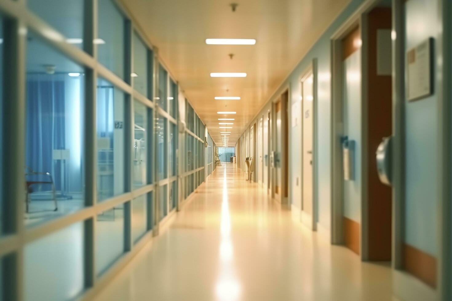 Ideal Healthcare Background with Surrealist Blurry Hospital Scene. AI Generative photo