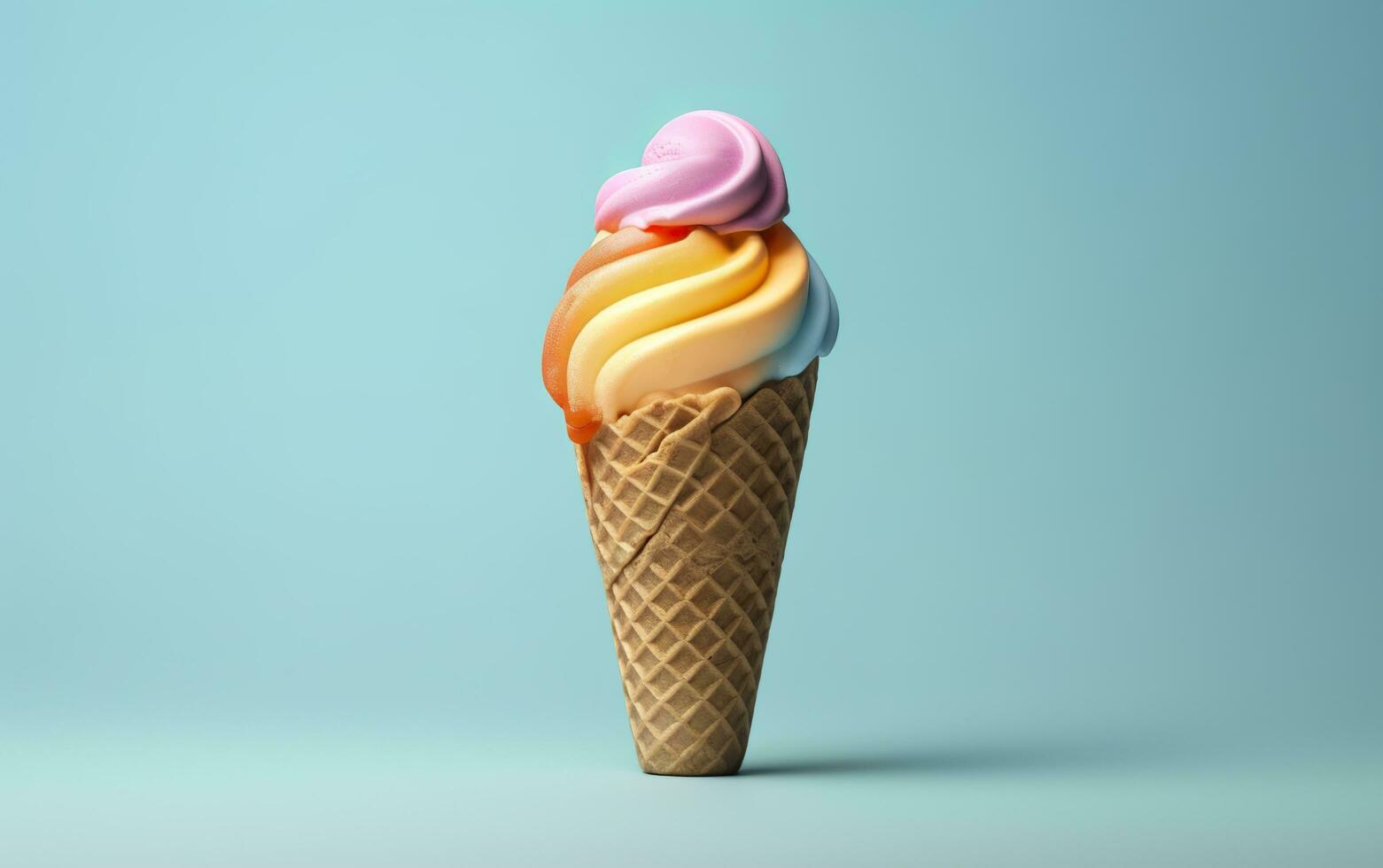 Ice cream abstract background with empty space for text. AI Generative photo