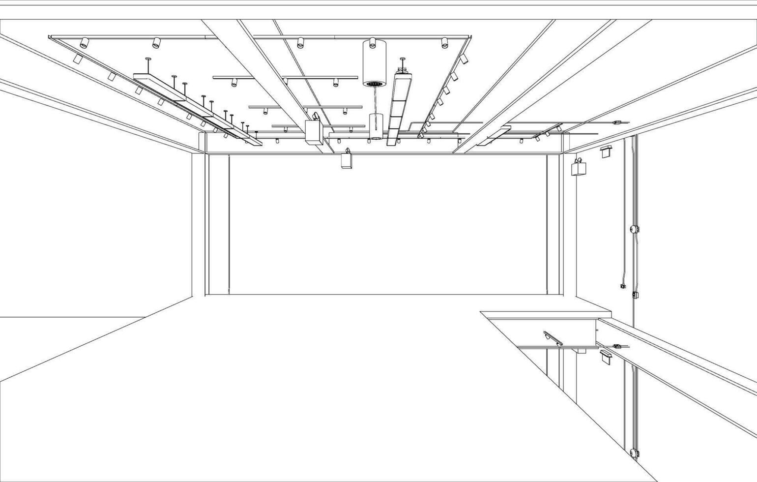 3D illustration of building piping vector