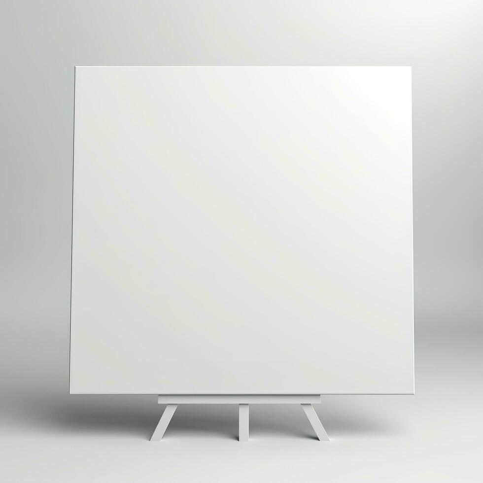 blank whiteboard on the wall. Generative AI photo