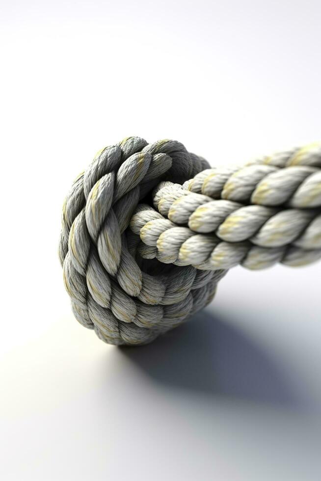 ropes isolated on a white background. Generative AI photo