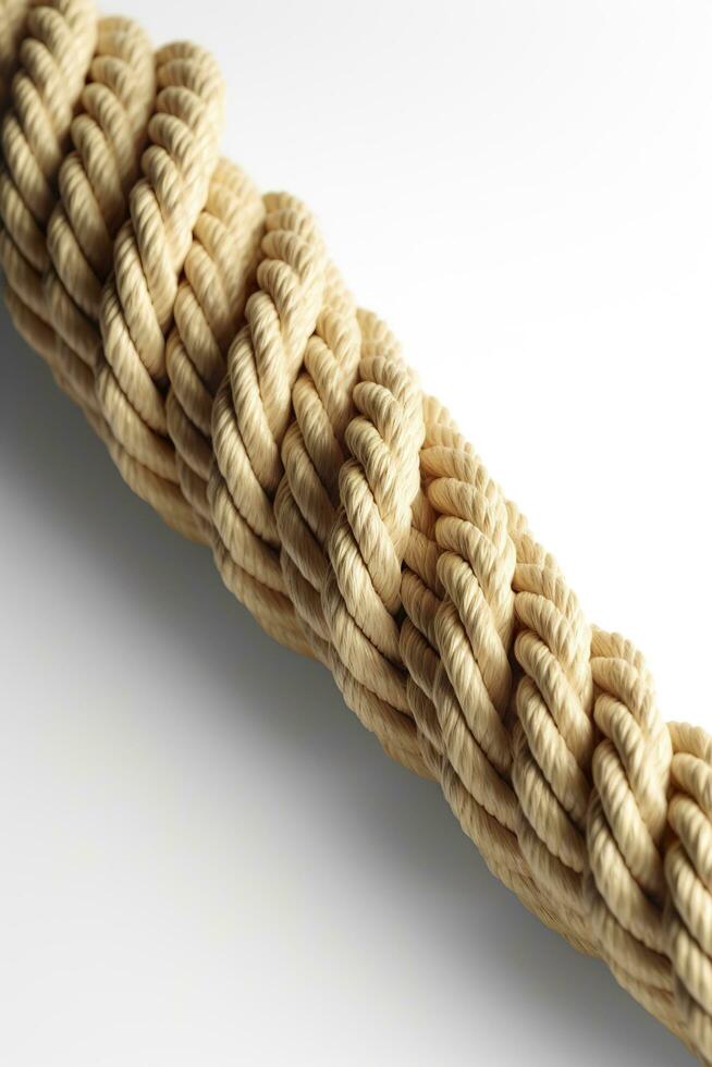 ropes isolated on a white background. Generative AI photo