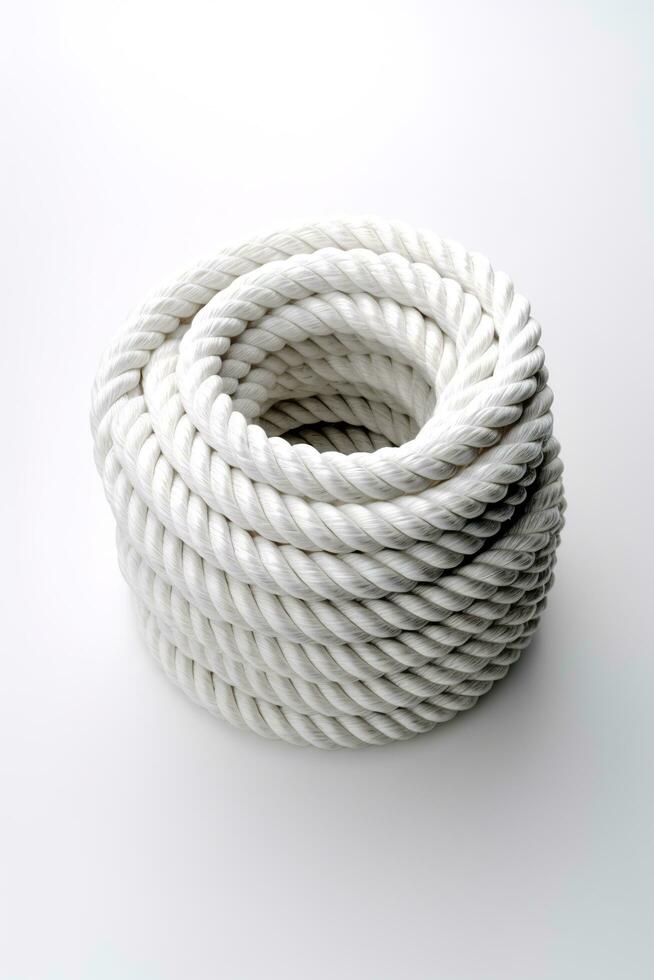 ropes isolated on a white background. Generative AI photo