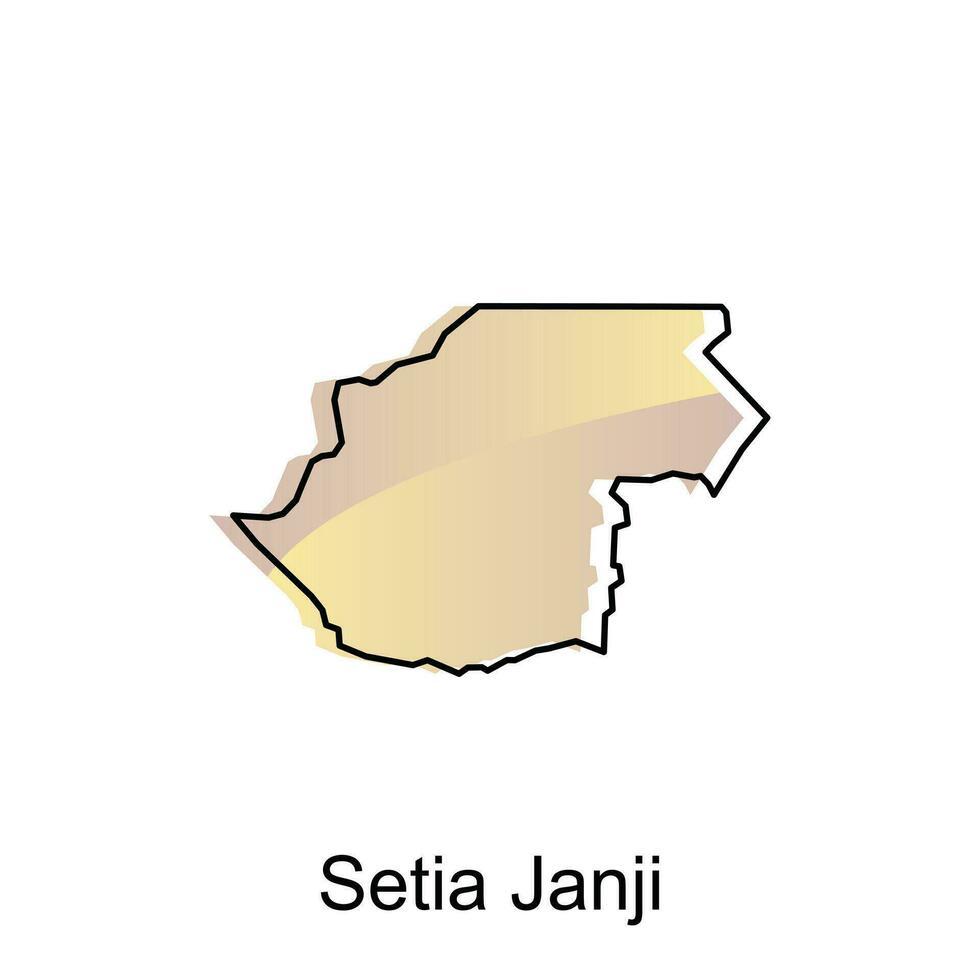 Map City of Setia Janji Logo Vector Design. Abstract, designs concept, logos, logotype element for template.