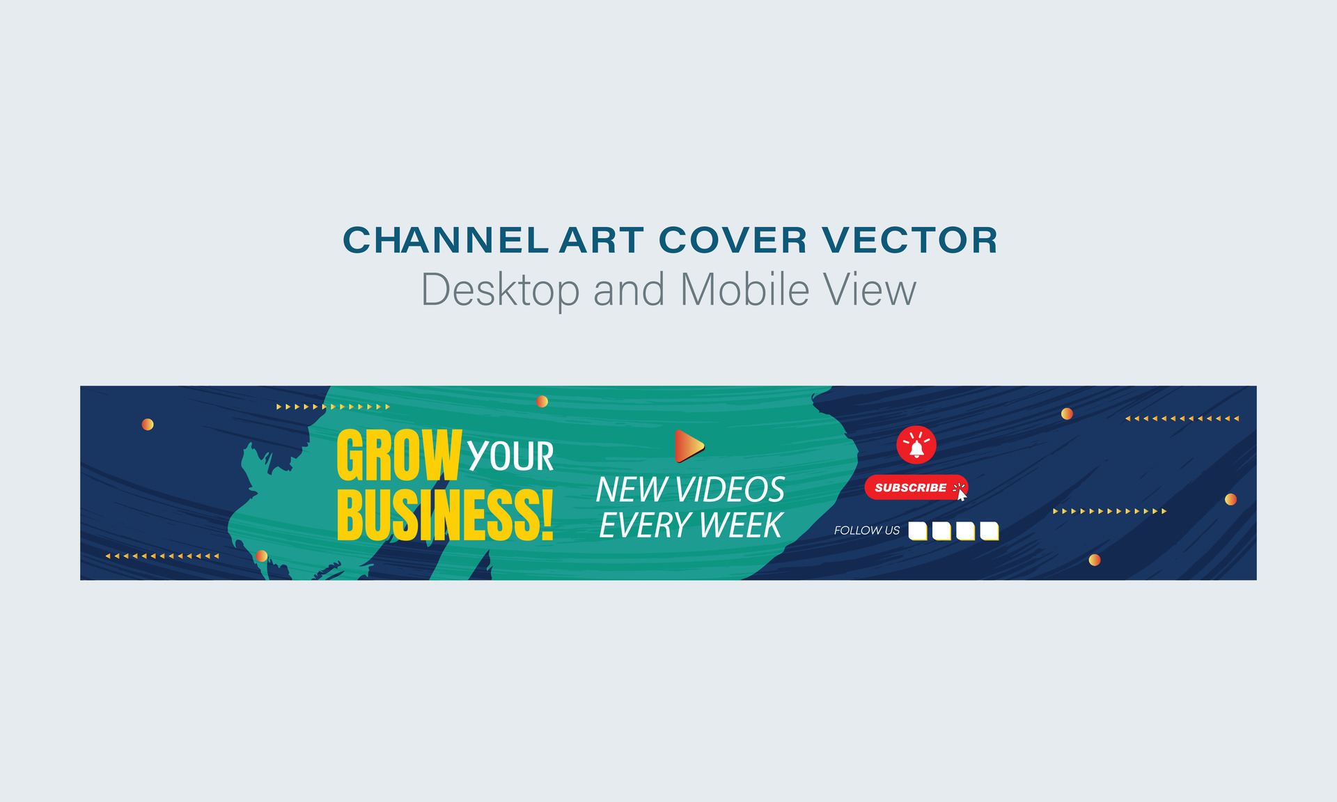 channel art cover. cover banner. modern, and creative channel banner. channel art, cover design
