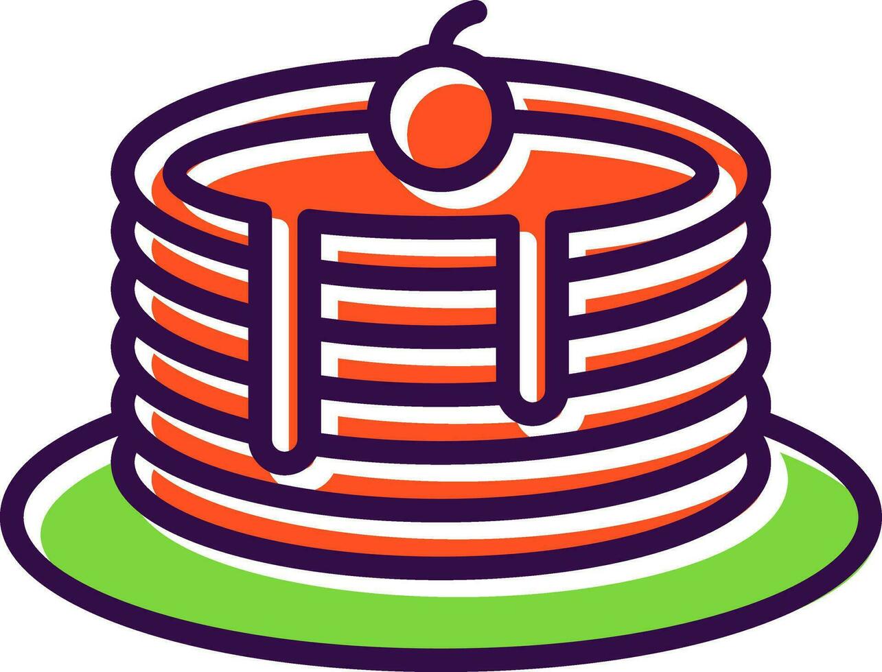 Pancakes Vector Icon Design