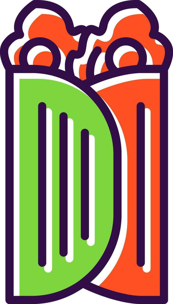 Caesar Wrap Vector Icon Design