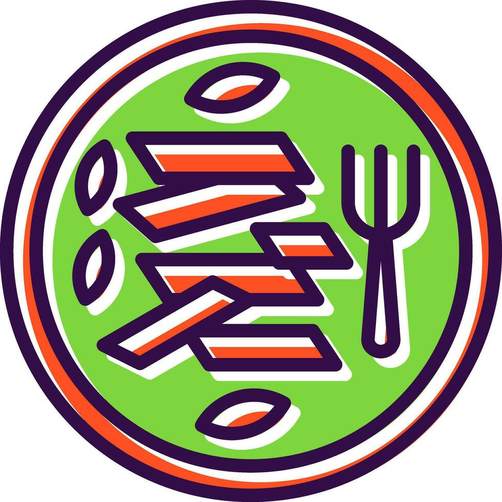 Pesto Pasta Vector Icon Design