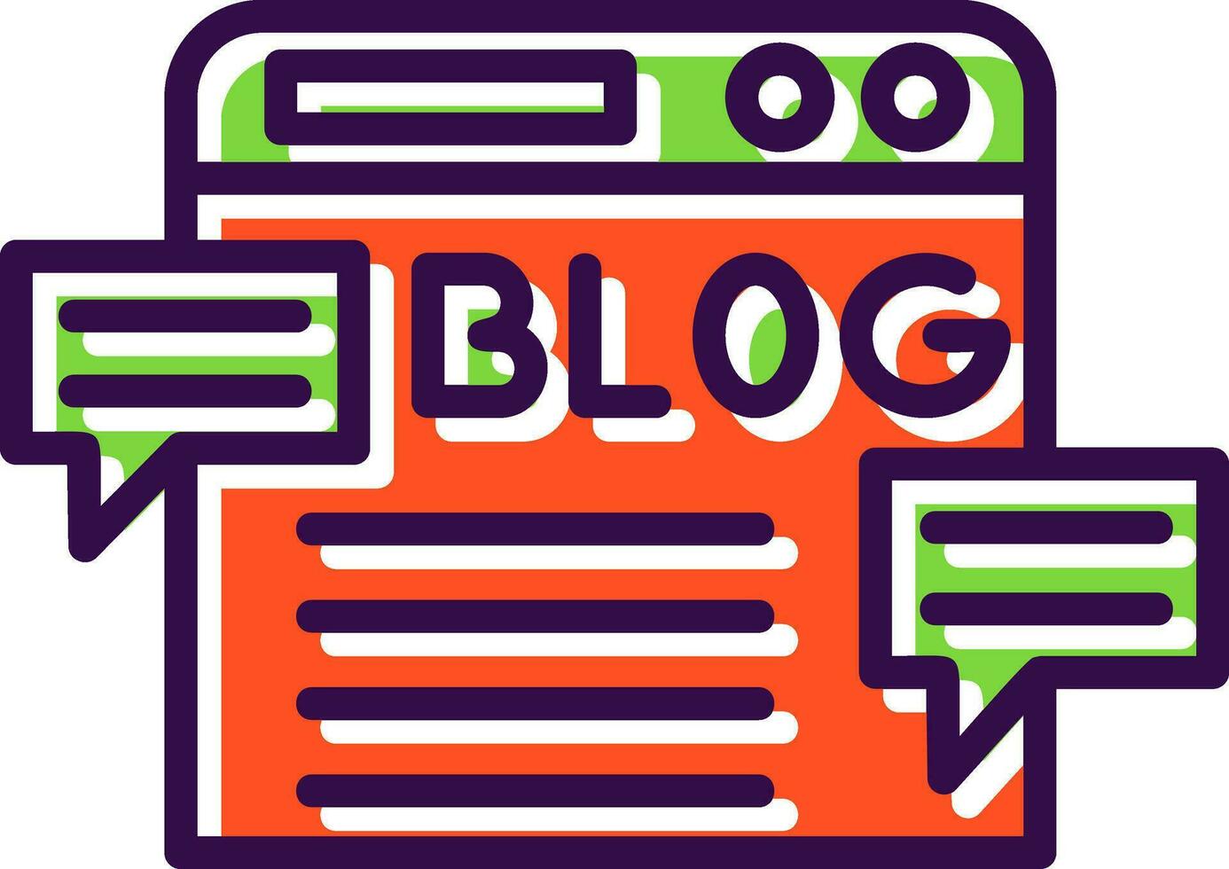 Blog Vector Icon Design