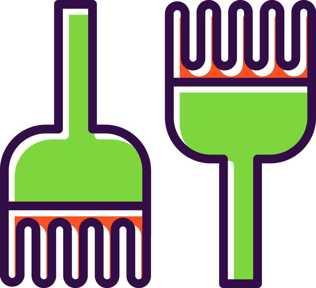 Detangling Brush Vector Icon Design