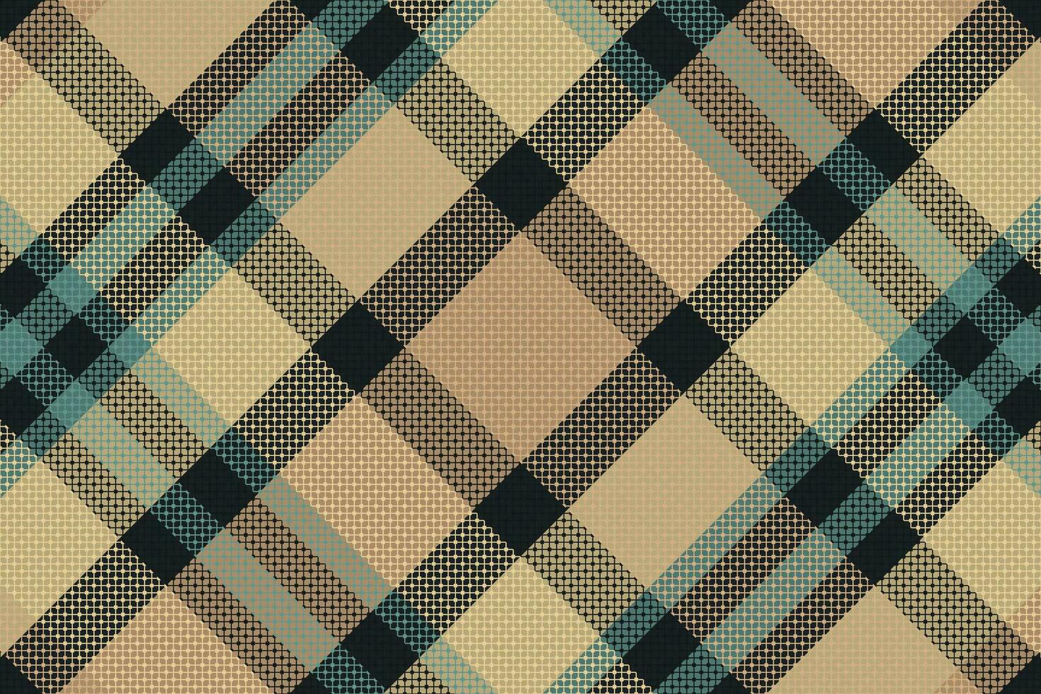 Tartan plaid pattern with texture and coffee color. vector