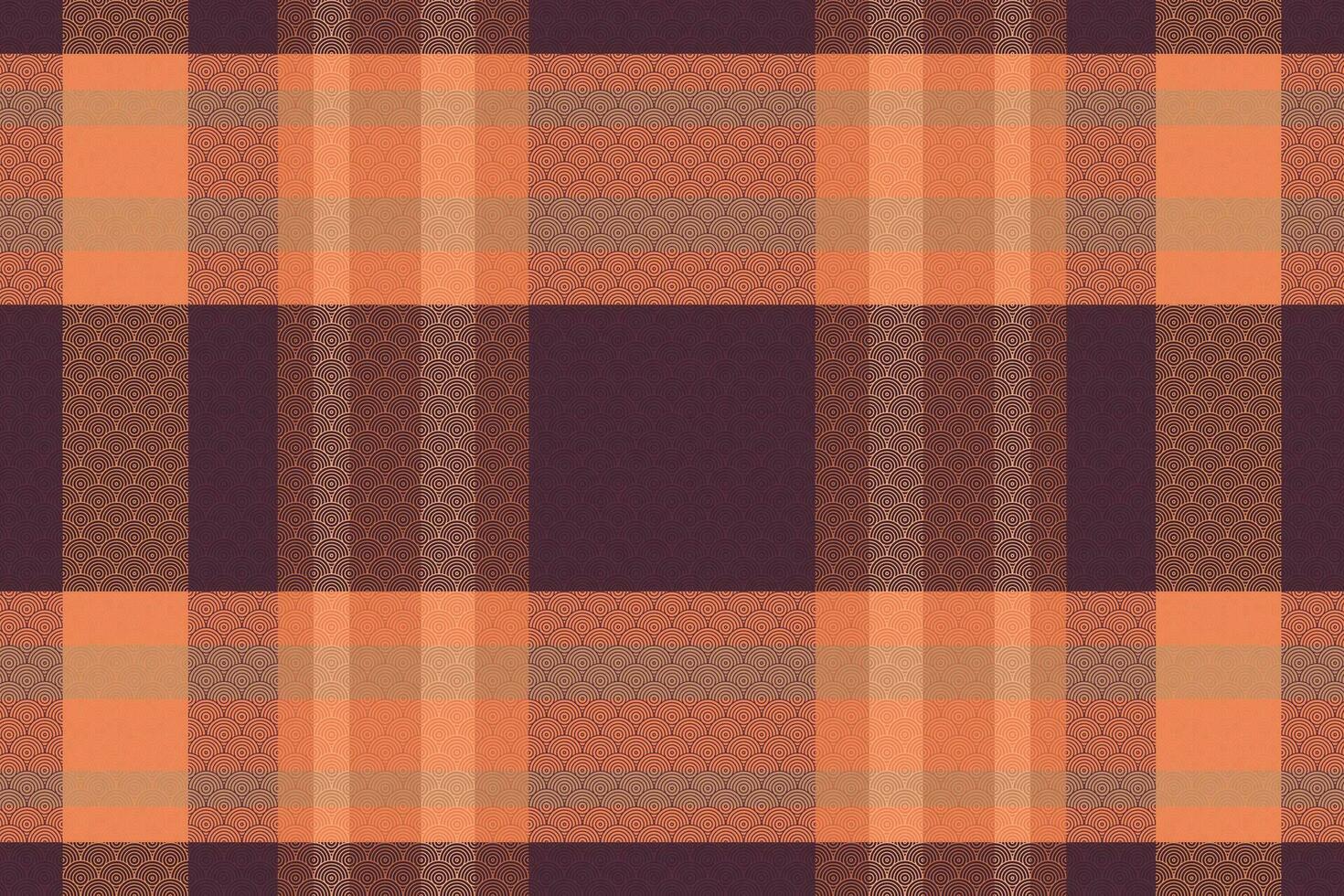 Tartan plaid pattern with texture and coffee color. vector