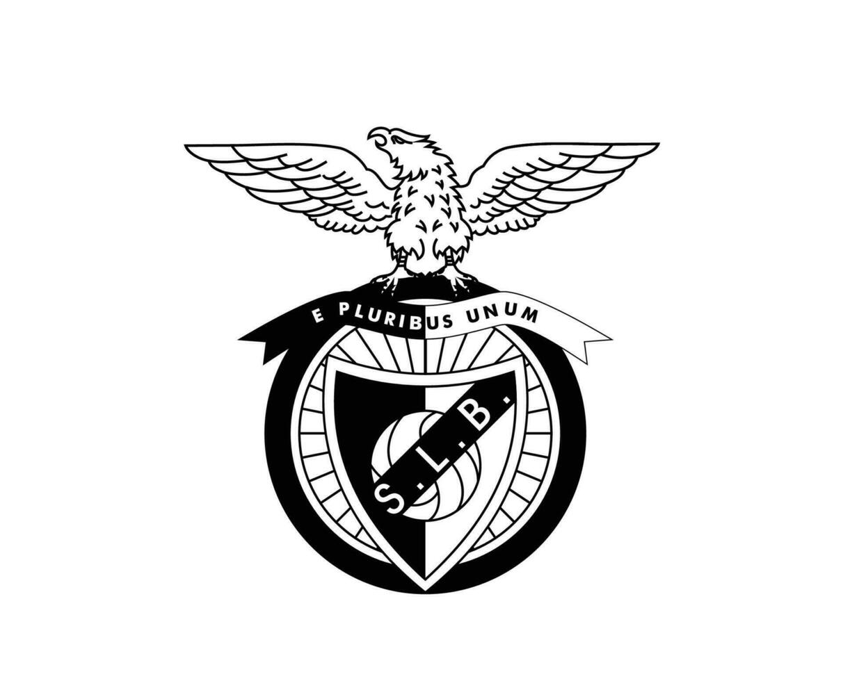 benfica club logo símbolo negro Portugal liga fútbol americano resumen diseño vector ilustración