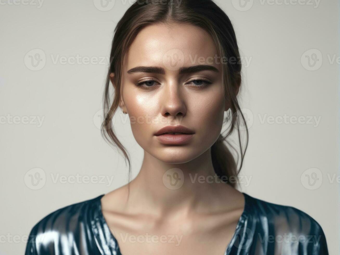 sad depressed young woman hiding her face 19577262 Stock Photo at