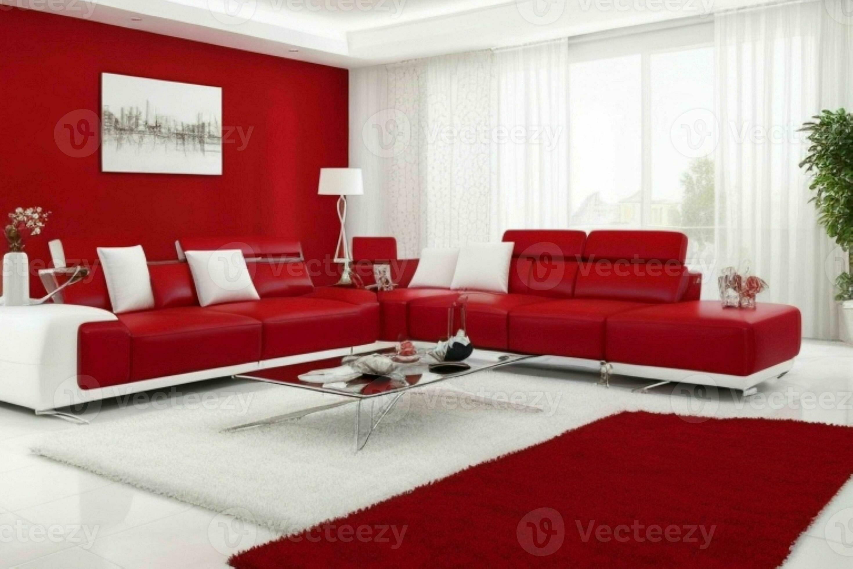 moderno vivo habitación interior con verde sofá en contra musgo fotografía.  biofílico diseño. generativo ai ilustración 23776624 Foto de stock en  Vecteezy