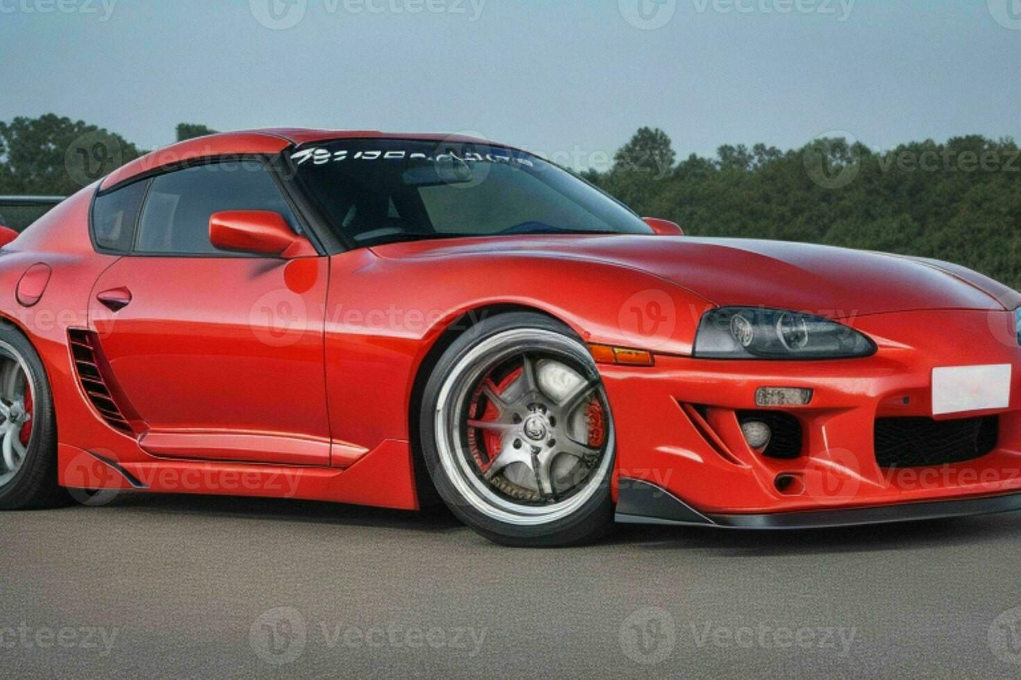 Sport car Toyota Supra JDM.  AI Generative Pro Photo