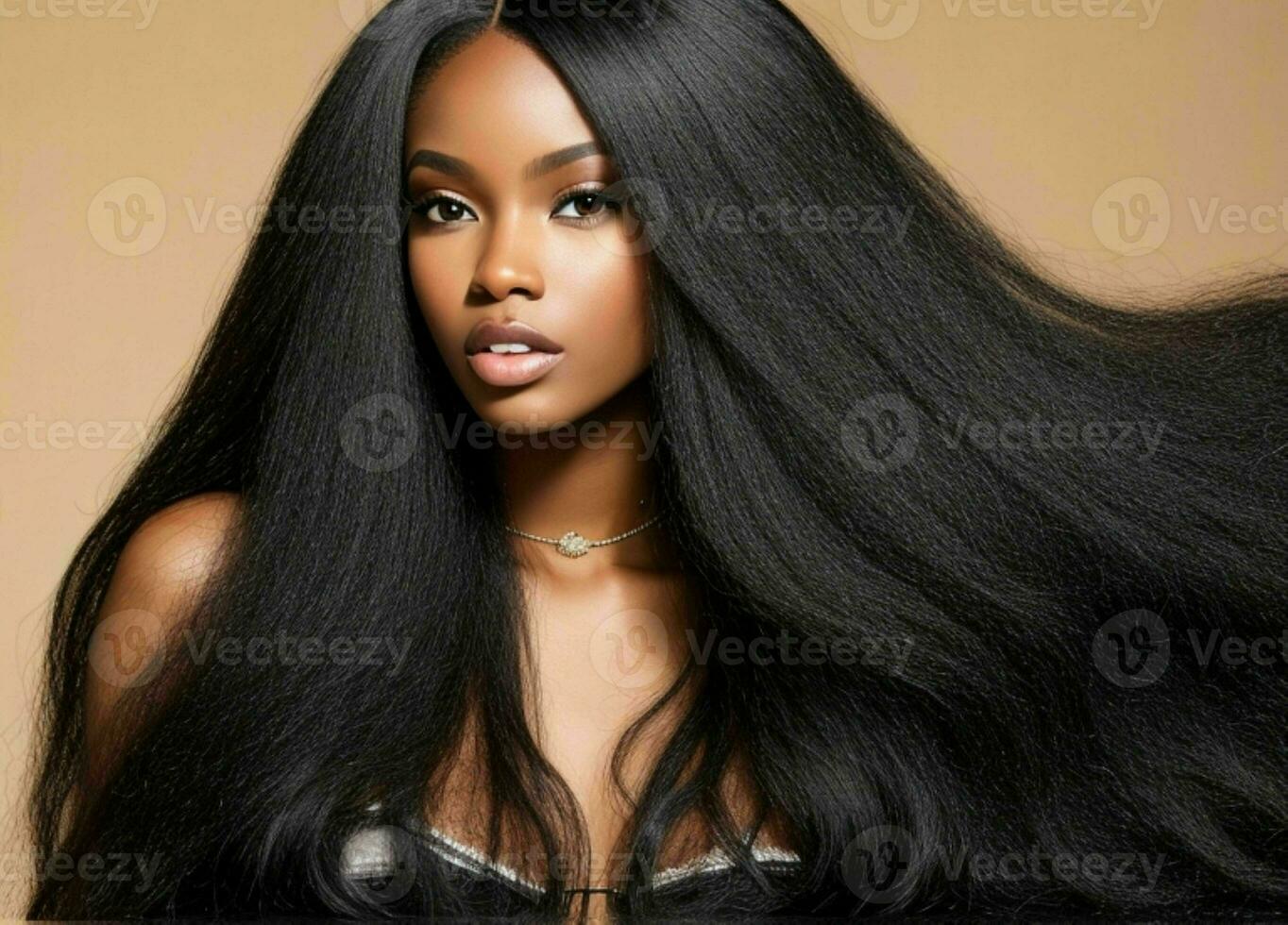 beautiful woman fashion model with long hair.  AI Generative Pro Photo