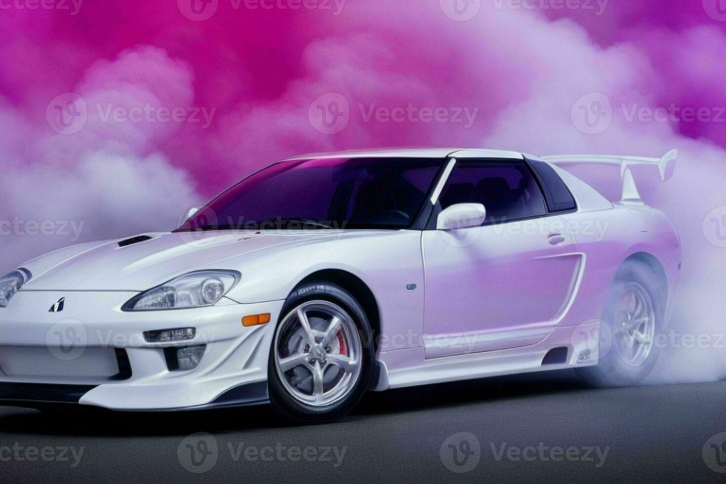 Sport car Mitsubishi 3000gt Muscle Car. AI Generative Pro Photo