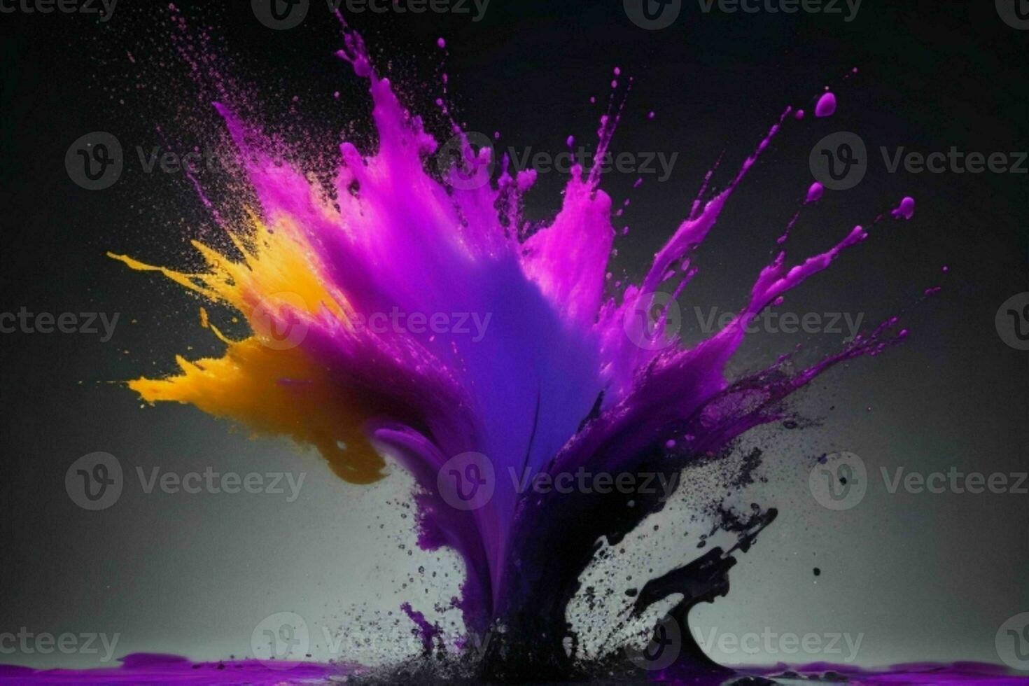 Ink paint splash. AI Generative Pro Photo