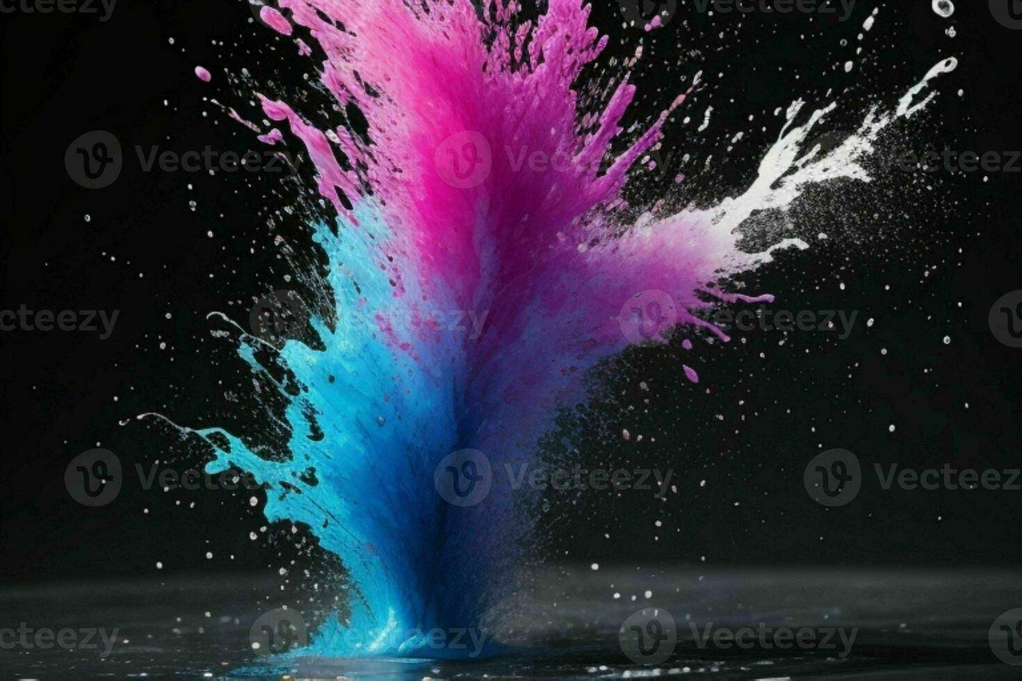 Ink paint splash. AI Generative Pro Photo