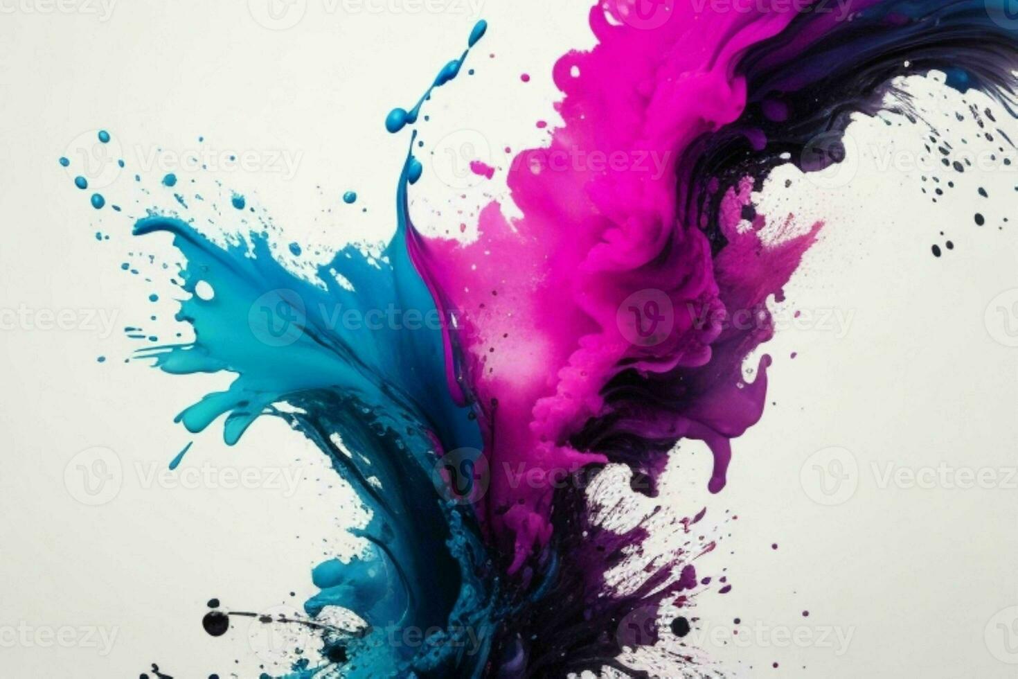 Ink paint splash. AI Generative Pro Photo