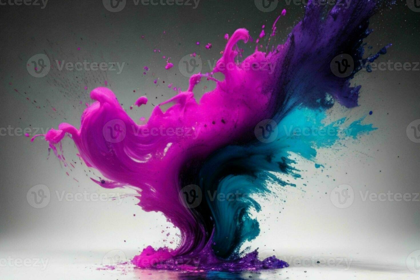 Ink paint splash. AI Generative Pro Photo
