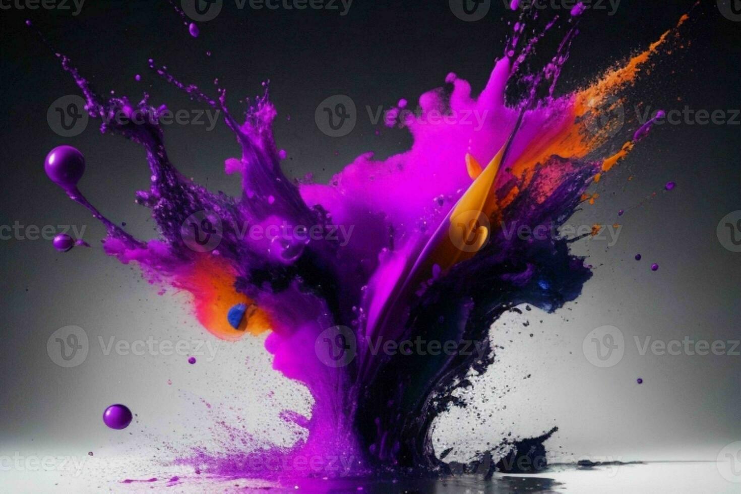 Ink paint splash. AI Generative Pro Photo