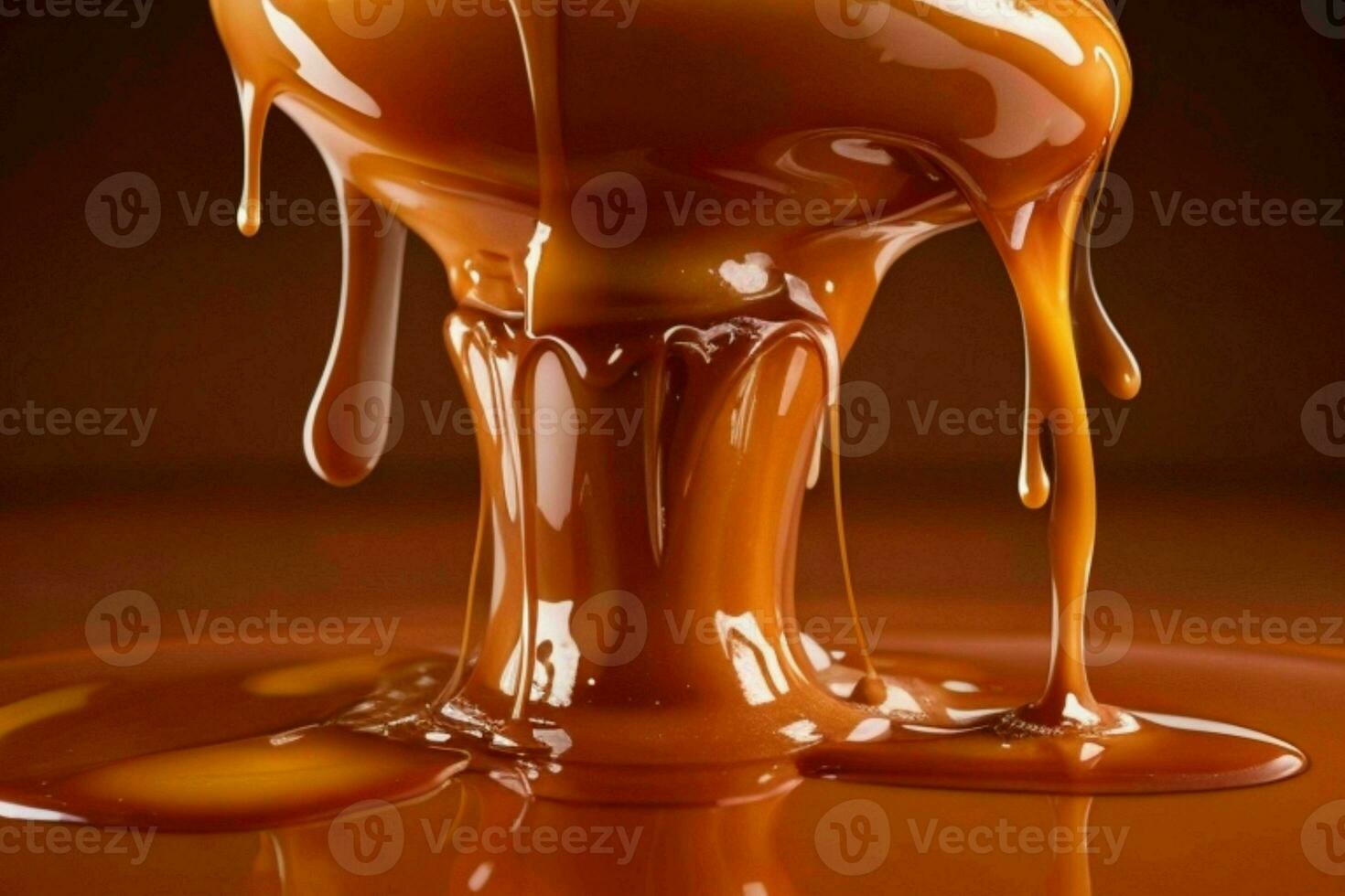 Caramel melted. AI Generative Pro Photo