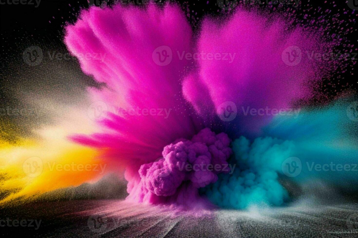 Abstract powder explosion background. AI Generative Pro Photo