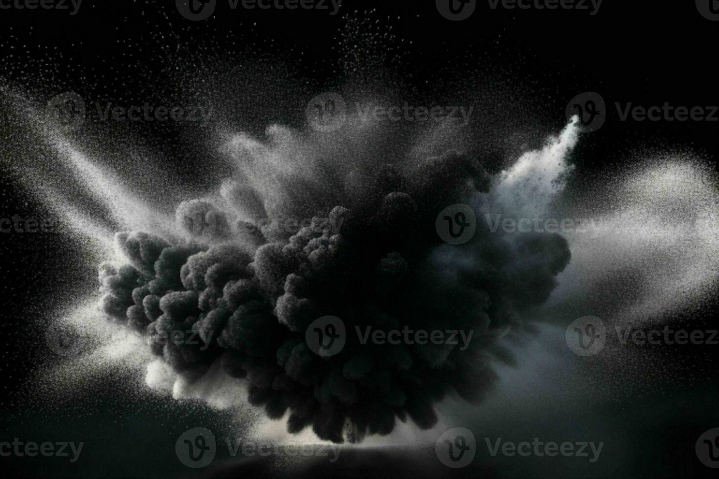 Abstract powder explosion background. AI Generative Pro Photo