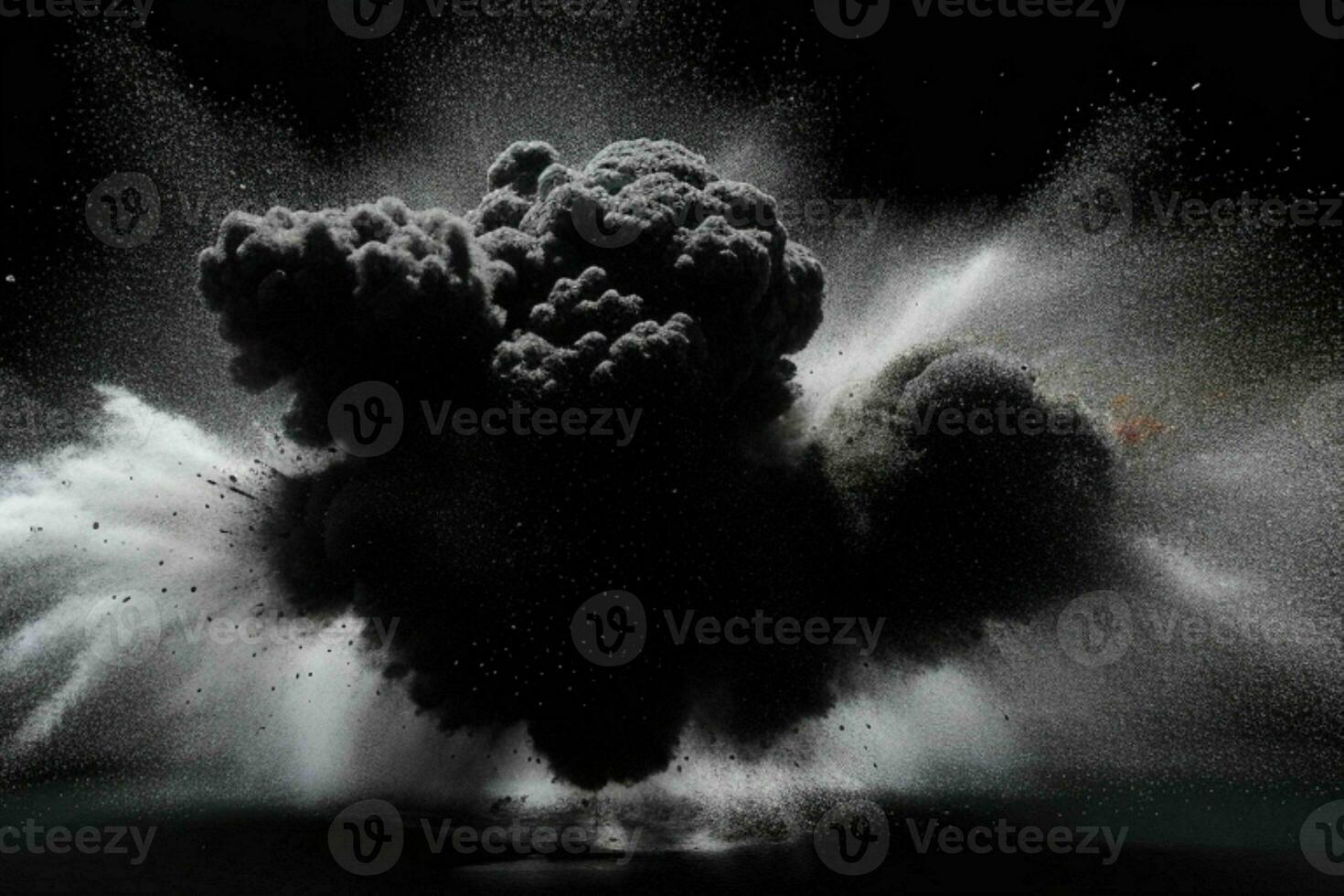 Abstract powder explosion background. AI Generative Pro Photo