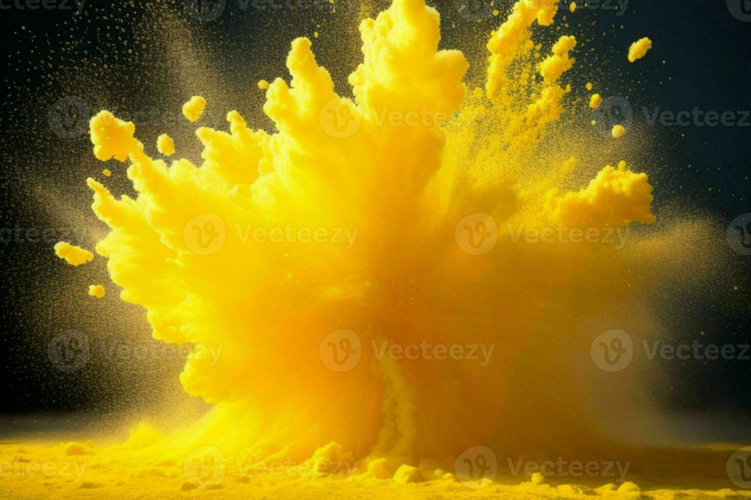 Abstract powder explosion background. AI Generative Pro Photo