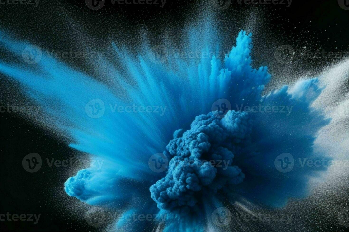 Abstract powder explosion background. AI Generative Pro Photo