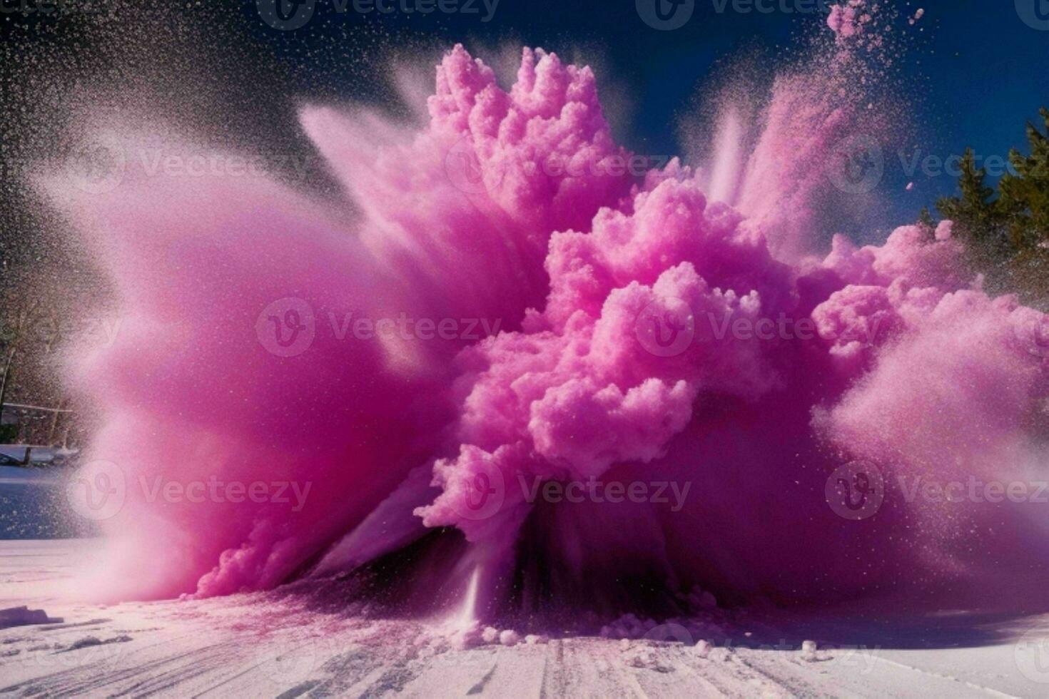 Abstract powder explosion background. AI Generative Pro Photo
