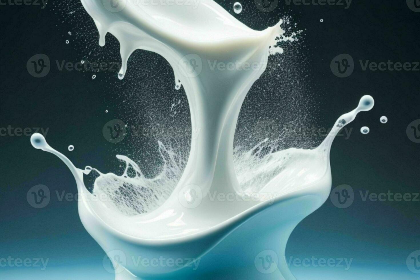 Milk splash. AI Generative Pro Photo