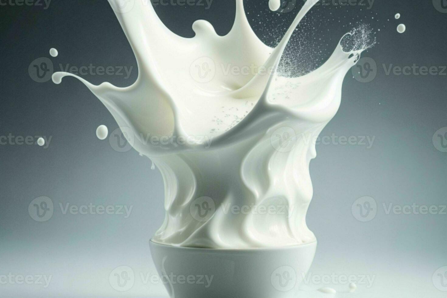 Milk splash. AI Generative Pro Photo