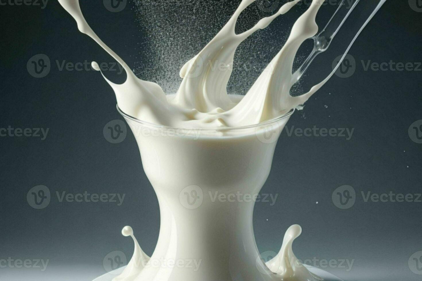 Milk splash. AI Generative Pro Photo