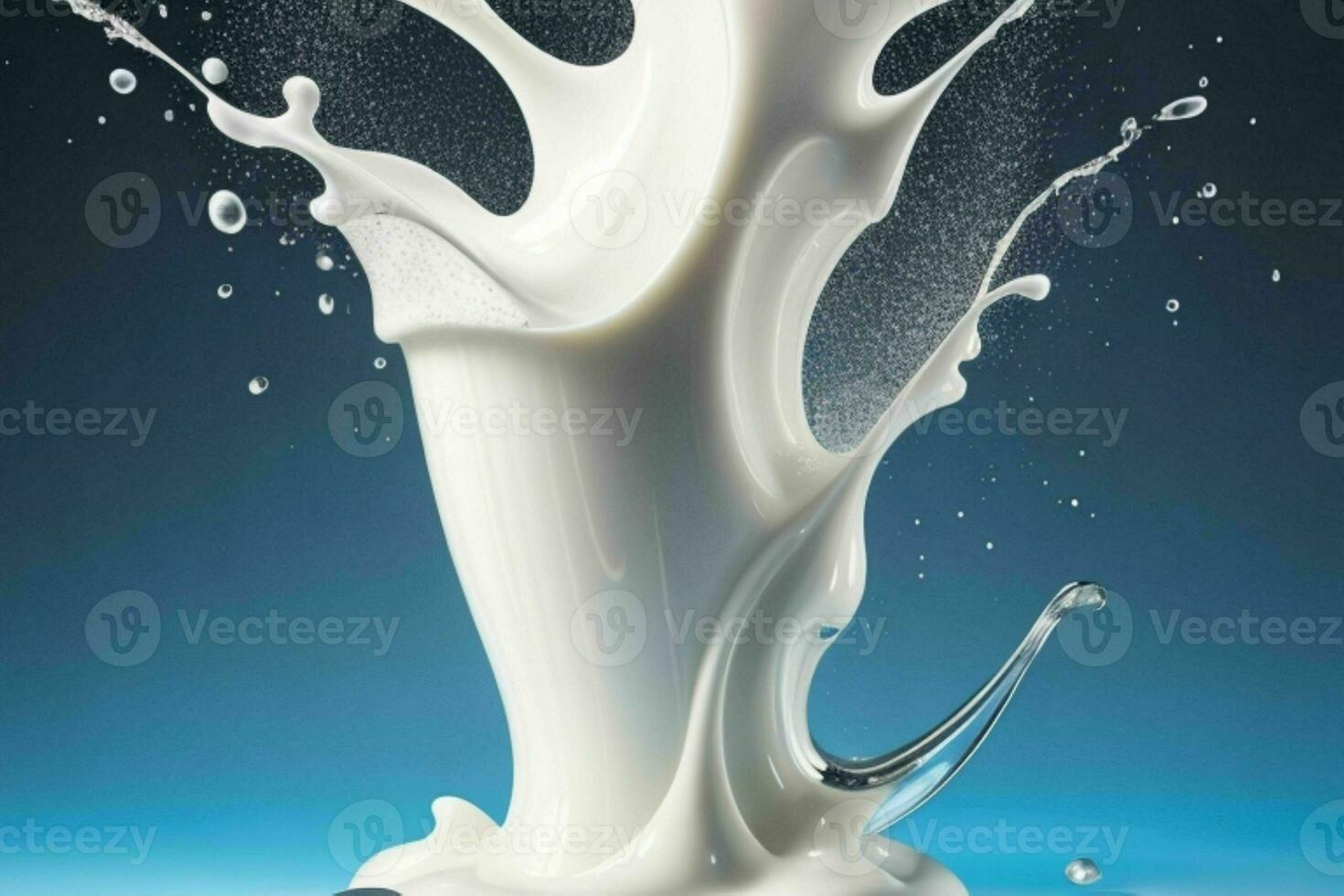 Milk splash. AI Generative Pro Photo