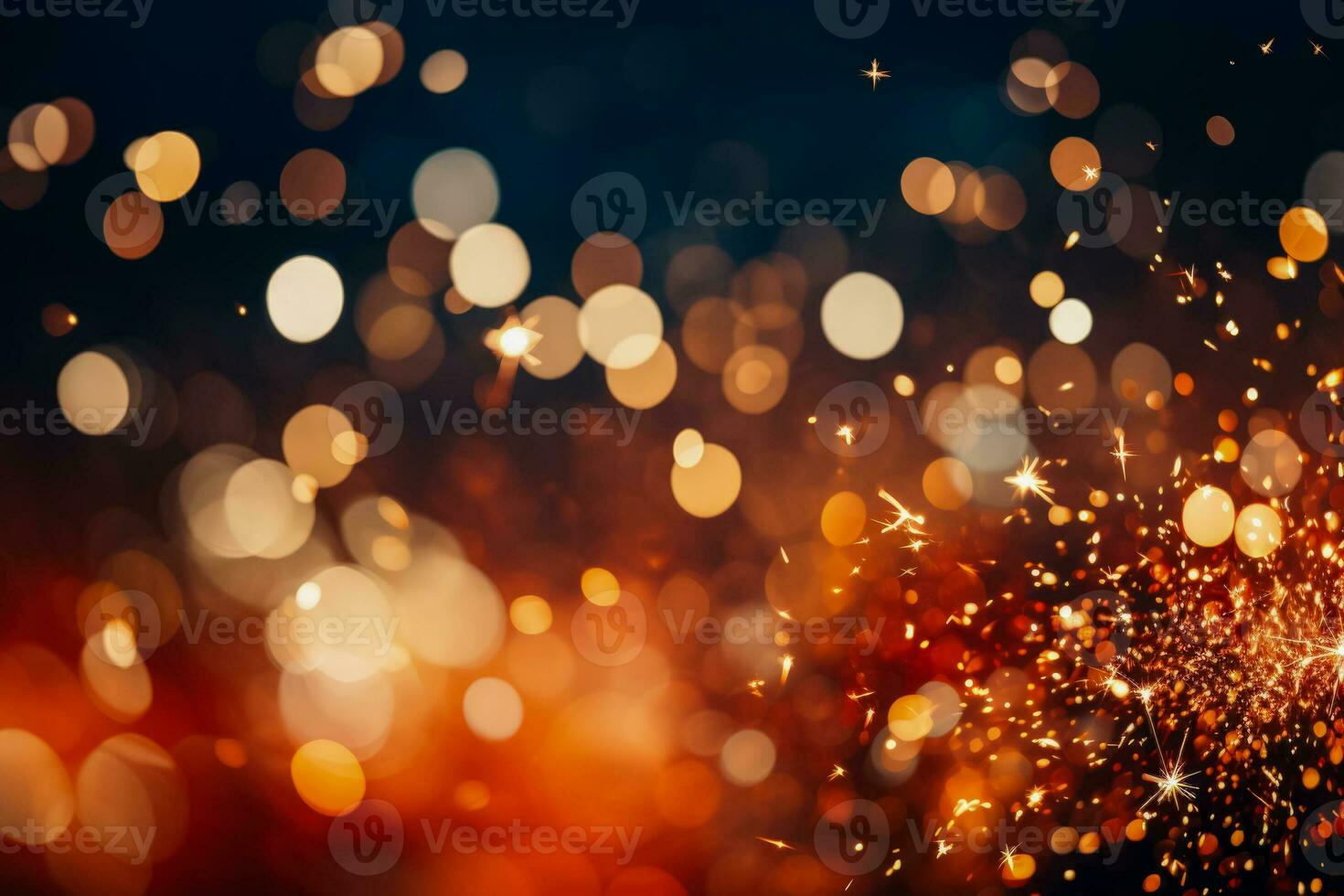 Close ups of sparkling New Years Eve firework displays background with empty space for text photo
