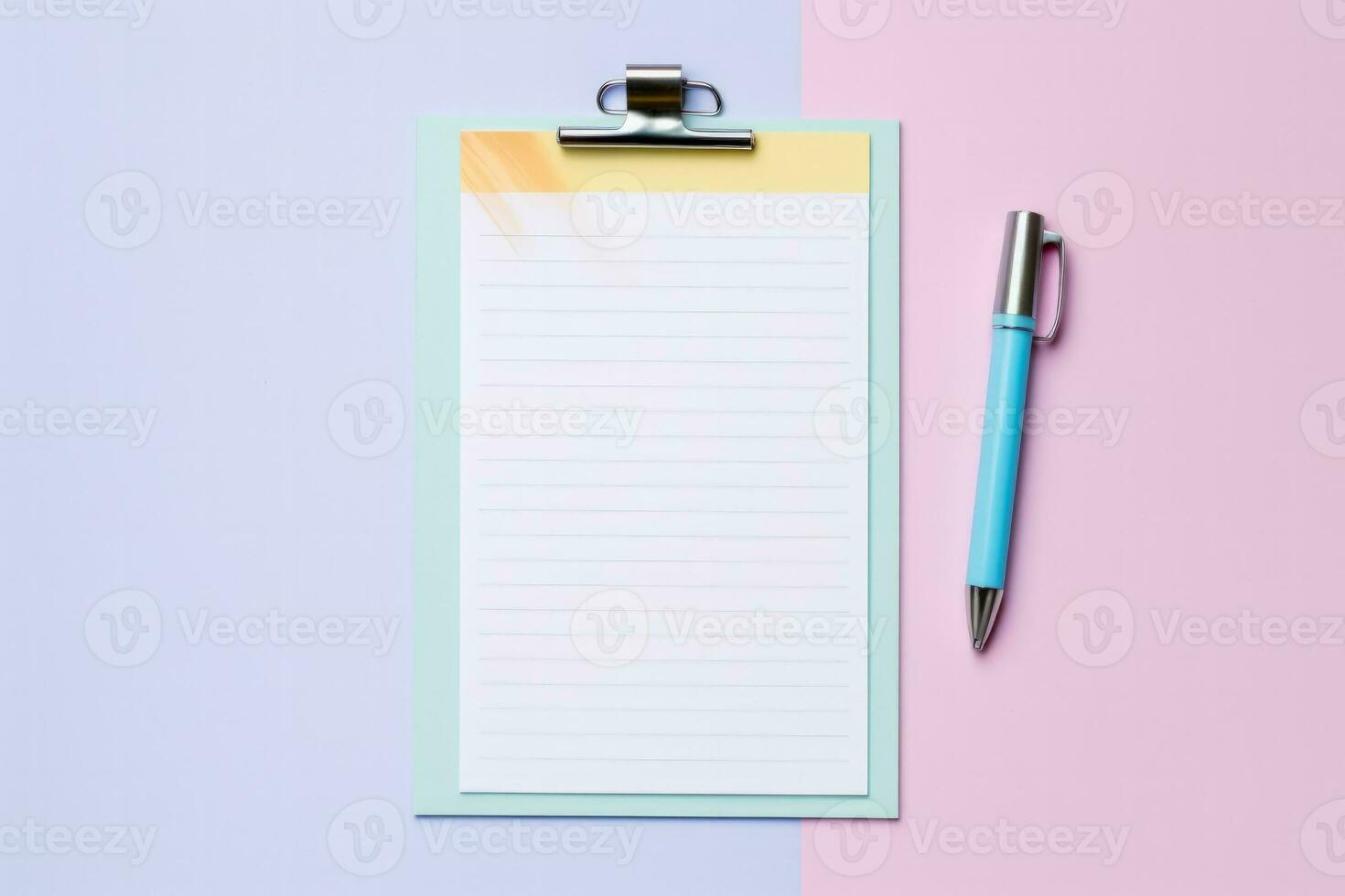 Intimate shot of a resolution list in a journal isolated on a gradient background photo